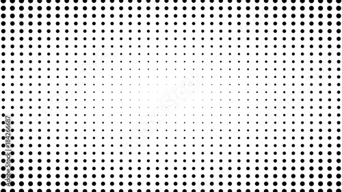 Dynamic black and white composition. Halftone element. 3d rendering