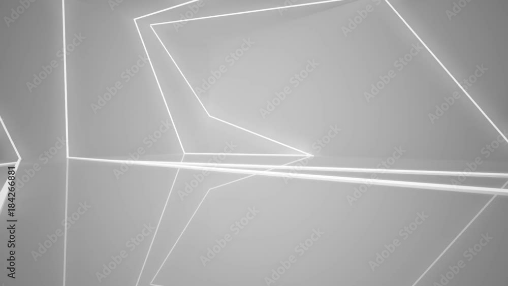 Abstract white interior of the future, with neon lighting. 3D animation and rendering Abstract white interior of the future, with neon lighting. 3D animation and rendering