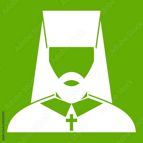 Orthodox priest icon green