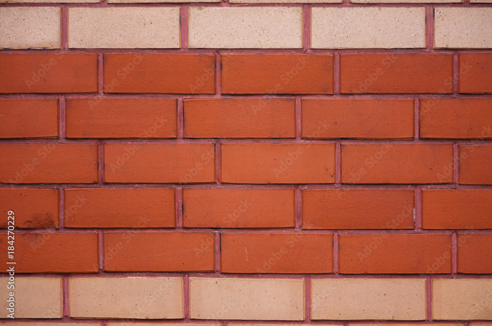 Obraz premium Biały i czerwony mur z cegły. Tekstura i tło.