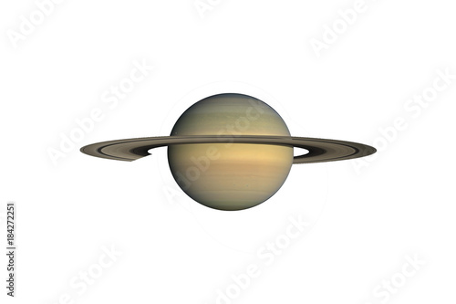 Fototapeta Naklejka Na Ścianę i Meble -  Saturn planet isolated on white. Elements of this image furnished by NASA