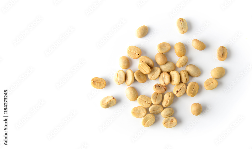 fresh Coffee beans on white background fresh Coffee beans on white background