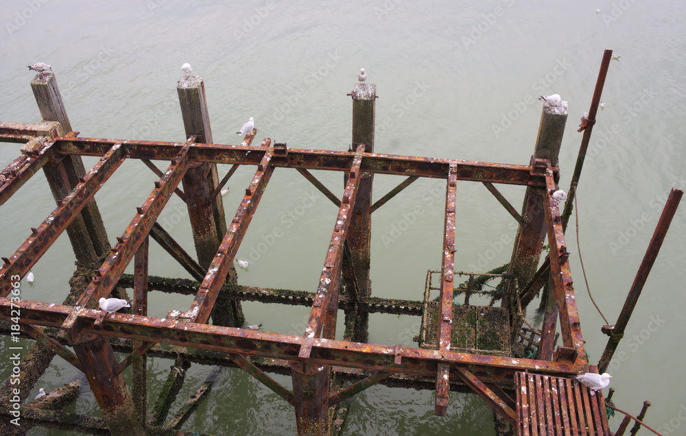 Eastbourne - remains of a landing stage- II - 