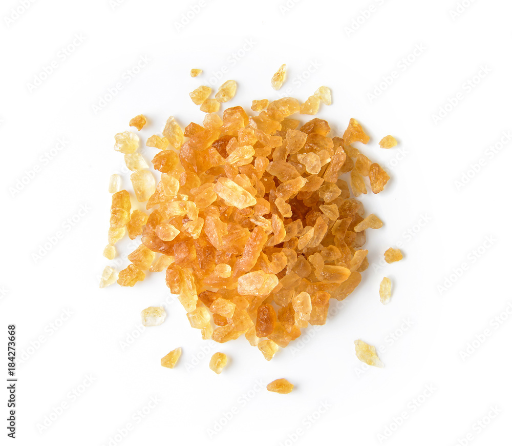 gravel sugar on white background gravel sugar on white background