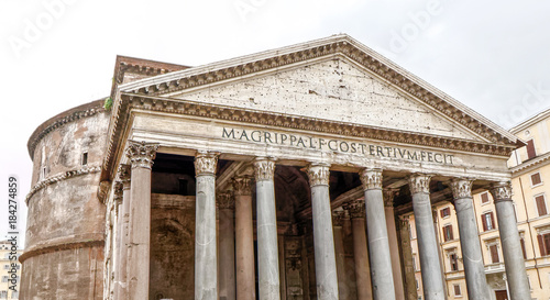 Entrance to The Pantheon, Rome photo