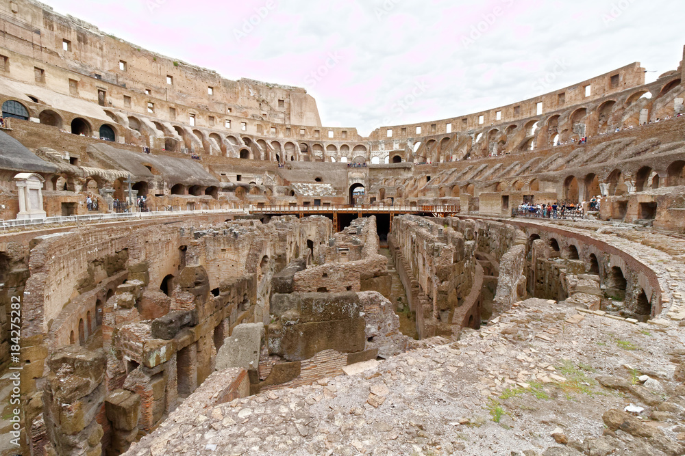 Lower floor basement coliseum Rome  