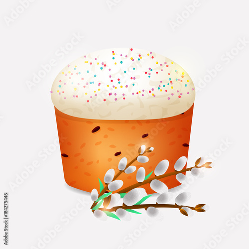 Easter Spring religious holiday items isolated