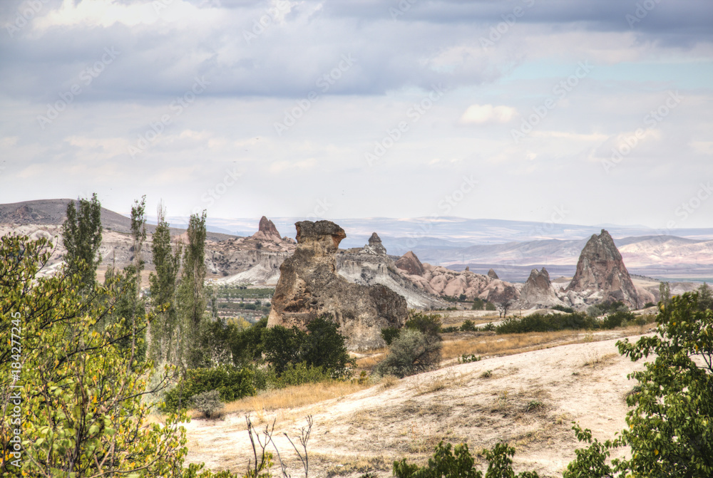 Fototapeta premium Inside the red and rose valley in Cappadocia in Turkey 