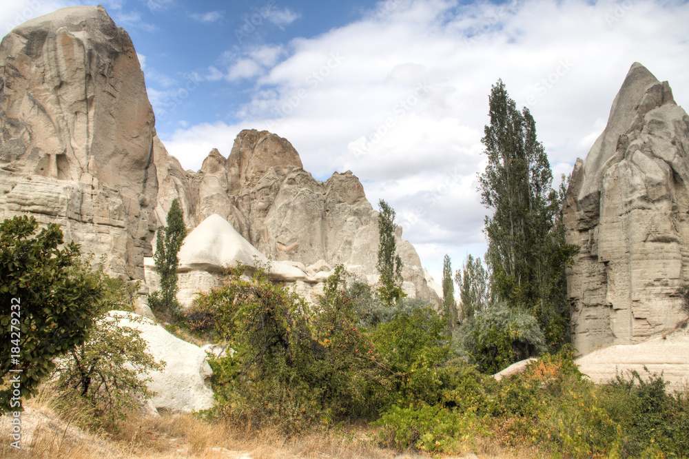 Fototapeta premium Inside honey valley, white valley and love valley in Cappadocia in Turkey 