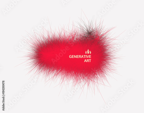 Wallpaper Mural 3d abstract vector element with prickles. Futuristic technology style. Can be used for presentations and design. Torontodigital.ca