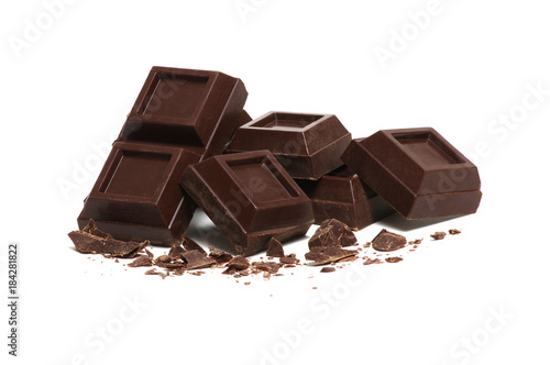 broken bar of dark chocolate