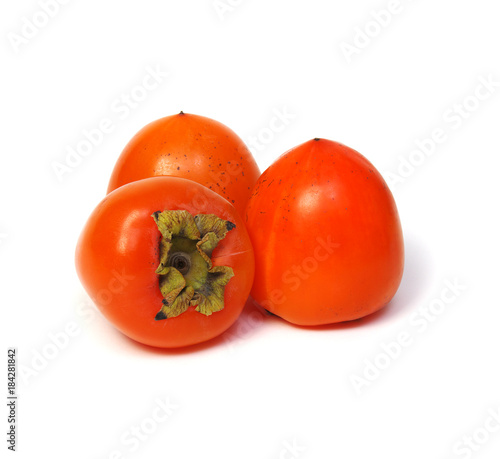 Persimmon fruit isolated on white