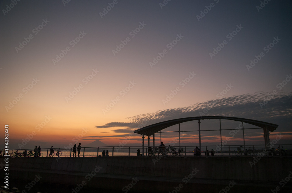 西浜の夕景 西浜の夕景