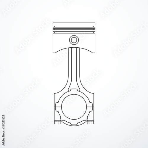 Piston and connecting rod assembly