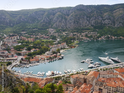 Looking down on the Bay of Kotor in Montegegro