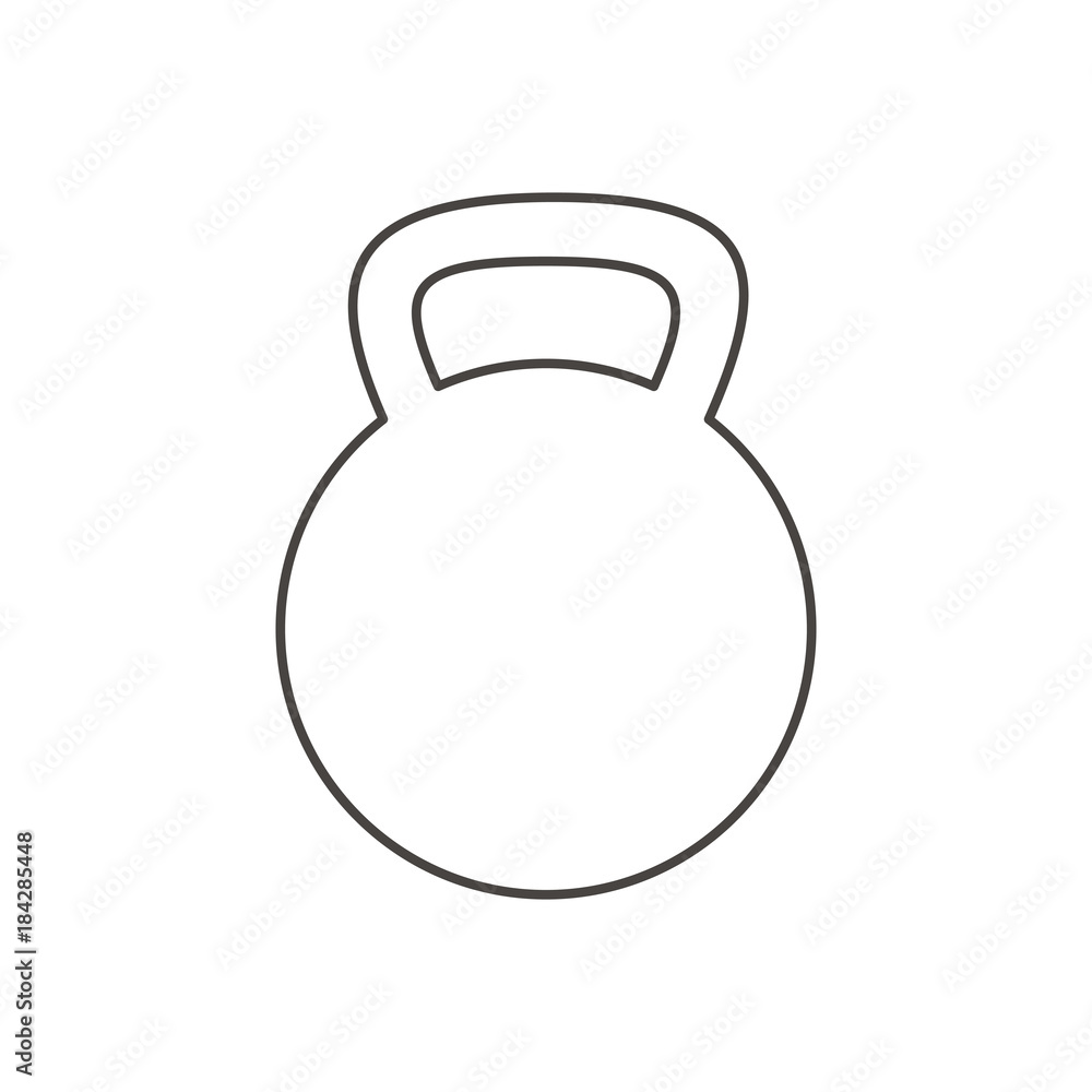 Vector Line Icon of Gym Weight Vector Line Icon of Gym Weight