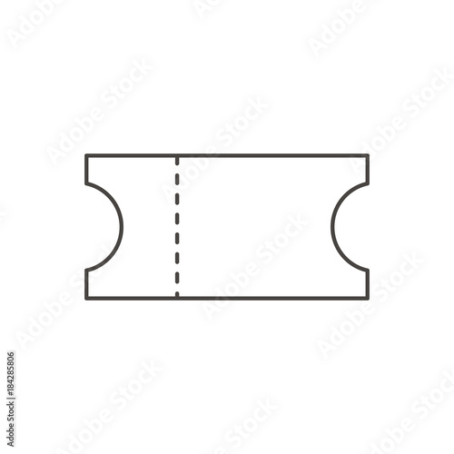 Vector Line Icon of Ticket