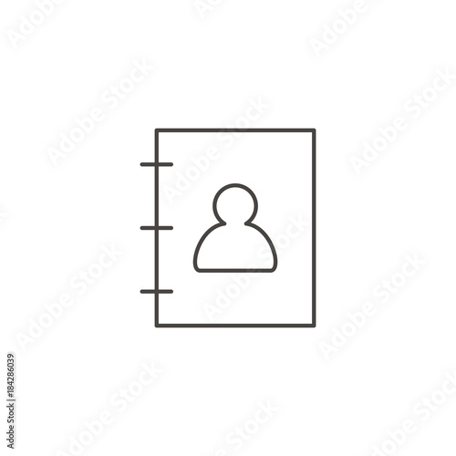 Vector Line Icon of Diary