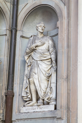 Statue of Amerigo Vespucci, Florence, Italy