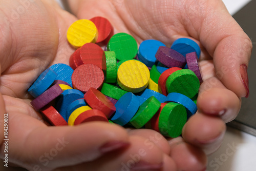 Wallpaper Mural game chips in hands Torontodigital.ca