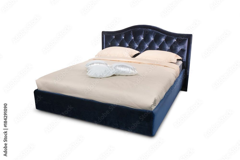 Bed Isolated on White Background Stock Photo | Adobe Stock