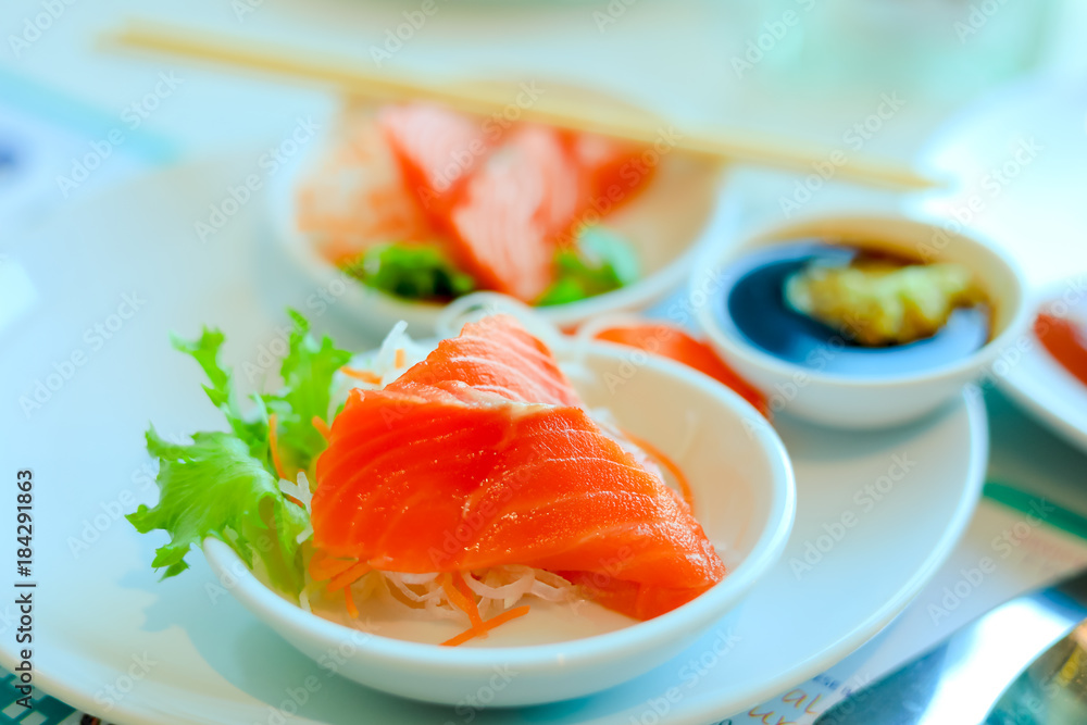 sashimi on table traditional japan food style