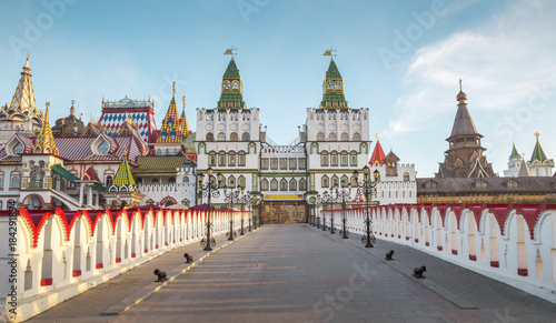 Panorama of Izmailovsky Kremlin in Moscow, Russia