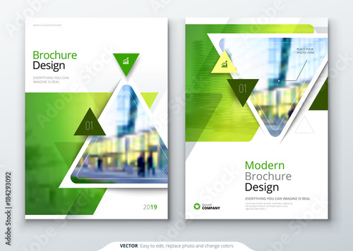 Brochure template layout design. Corporate business annual report, catalog, magazine, flyer mockup. Creative modern bright concept circle round shape