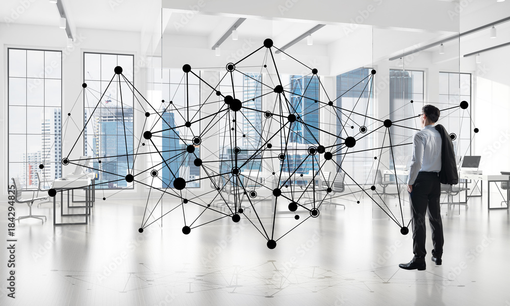 Networking and social communication concept as effective point for modern business Networking and social communication concept as effective point for modern business