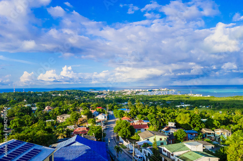 Foto Beautiful landscape view of the town of San Andres Island Colombia and Caribbean