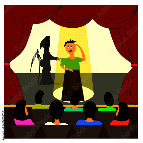 Illustration of Stage Fear. 