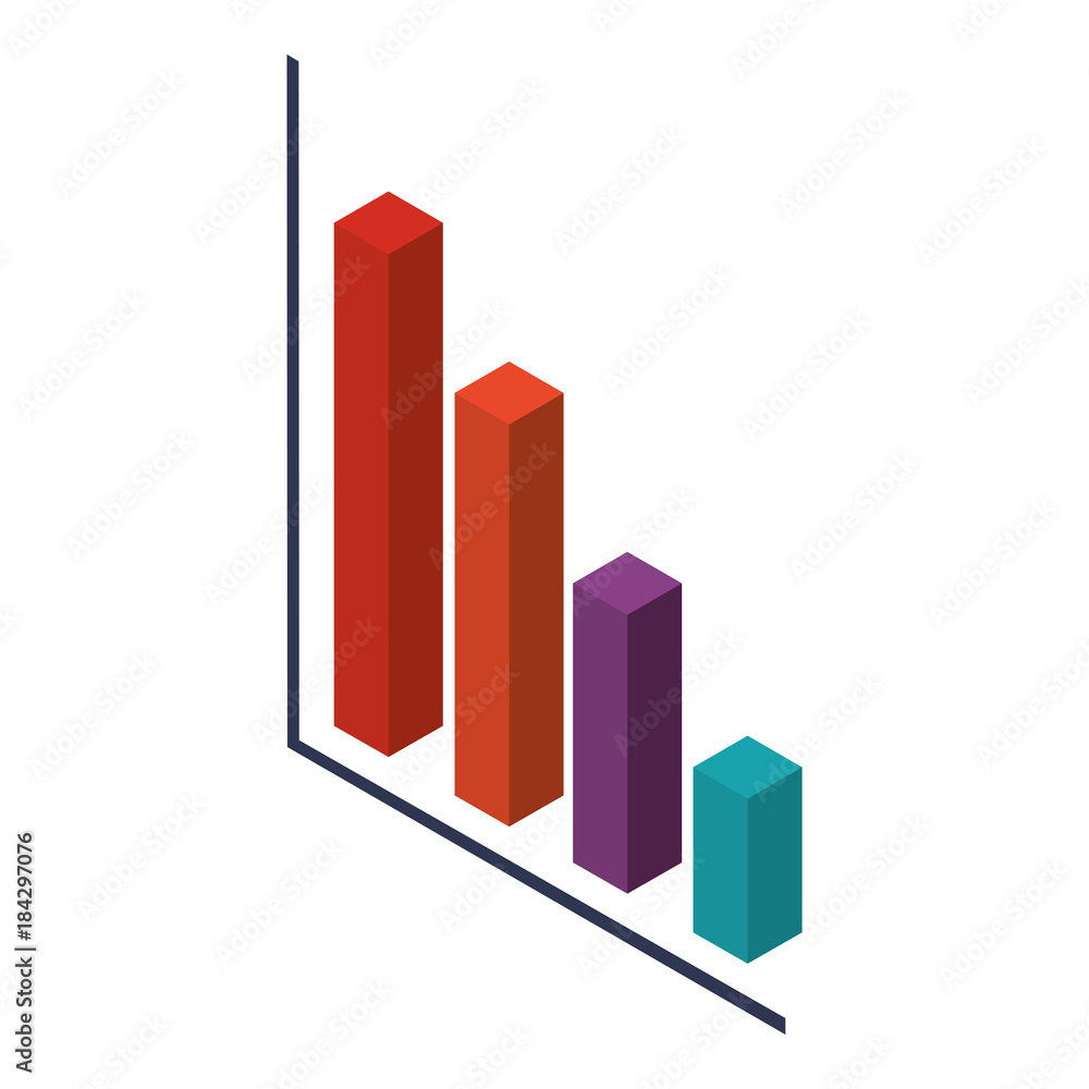 graph bar statistics financial isometric design vector illustration graph bar statistics financial isometric design vector illustration