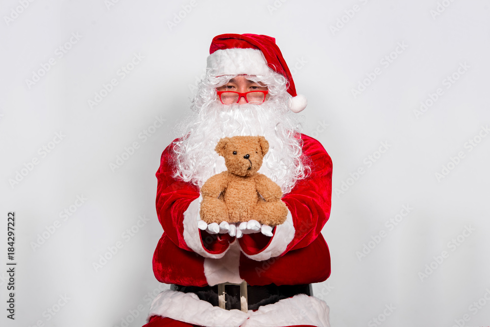 Santa claus have a teddy for children,merry christmas,Gifts for Children