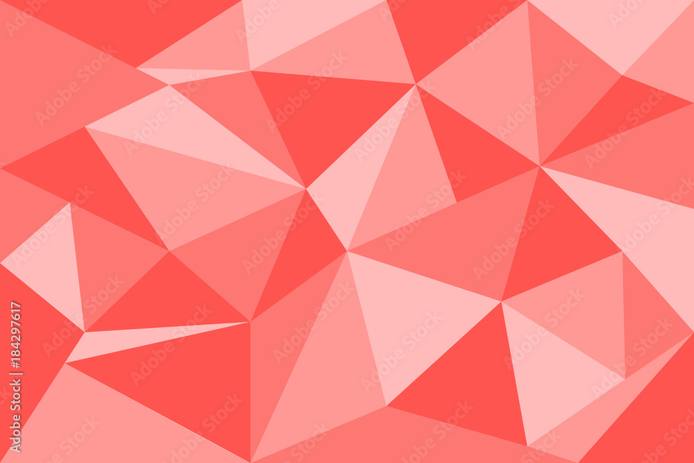 Fototapeta premium Abstract red geometric polygon background compose by triangle shape