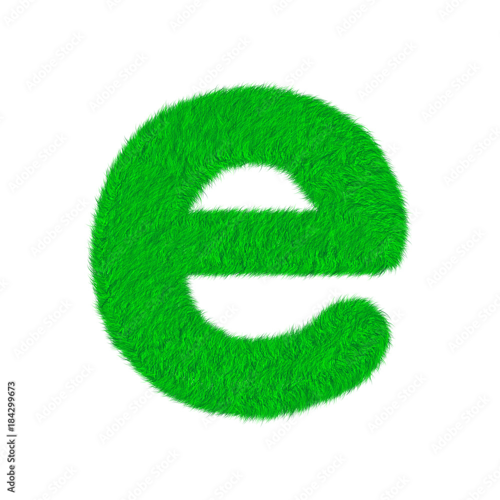 Letter of green fresh grass isolated on a white background Letter of green fresh grass isolated on a white background