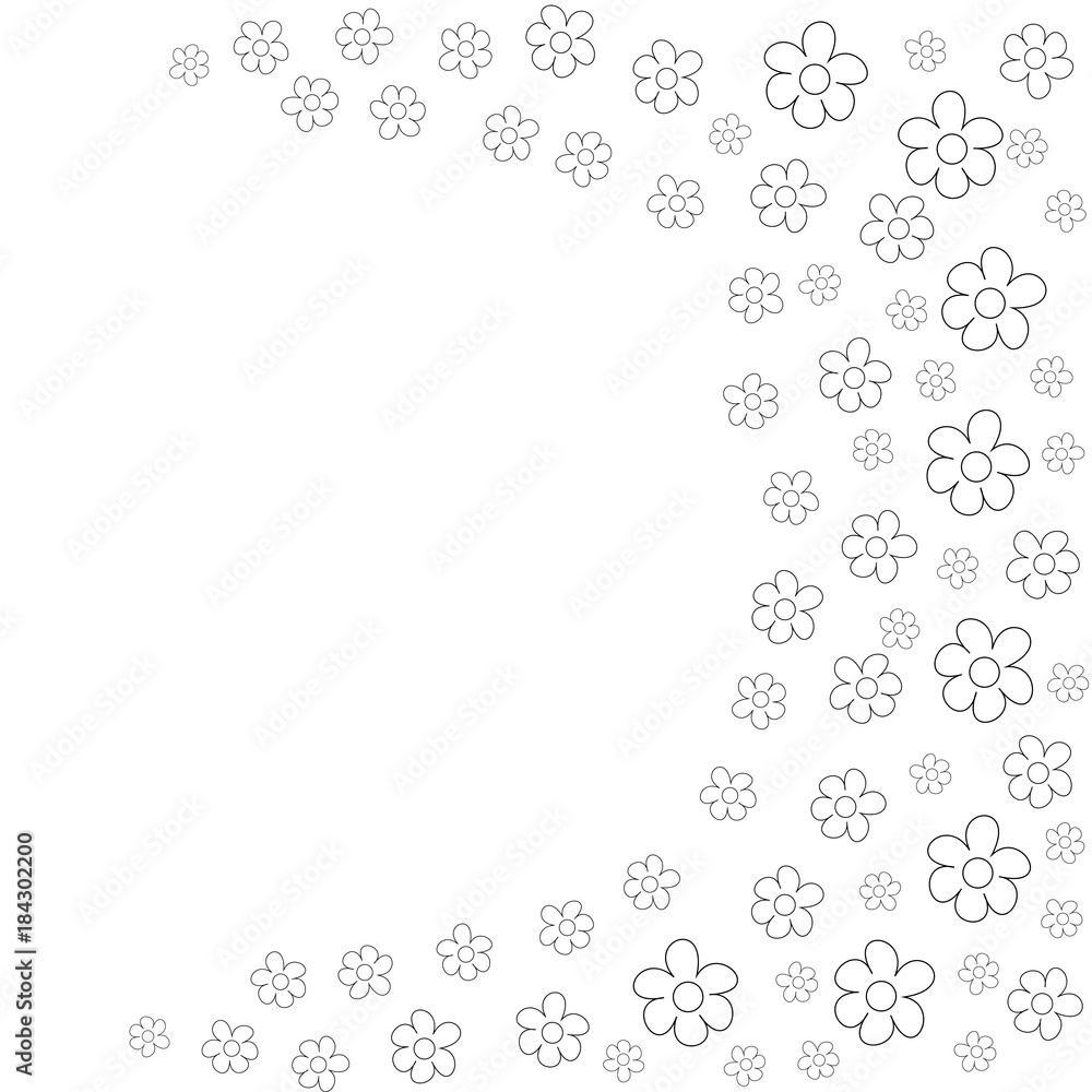 floral frame on a white background prints, greeting cards, invitations for holiday, birthday, wedding, Valentine's day, party floral frame on a white background prints, greeting cards, invitations for holiday, birthday, wedding, Valentine's day, party