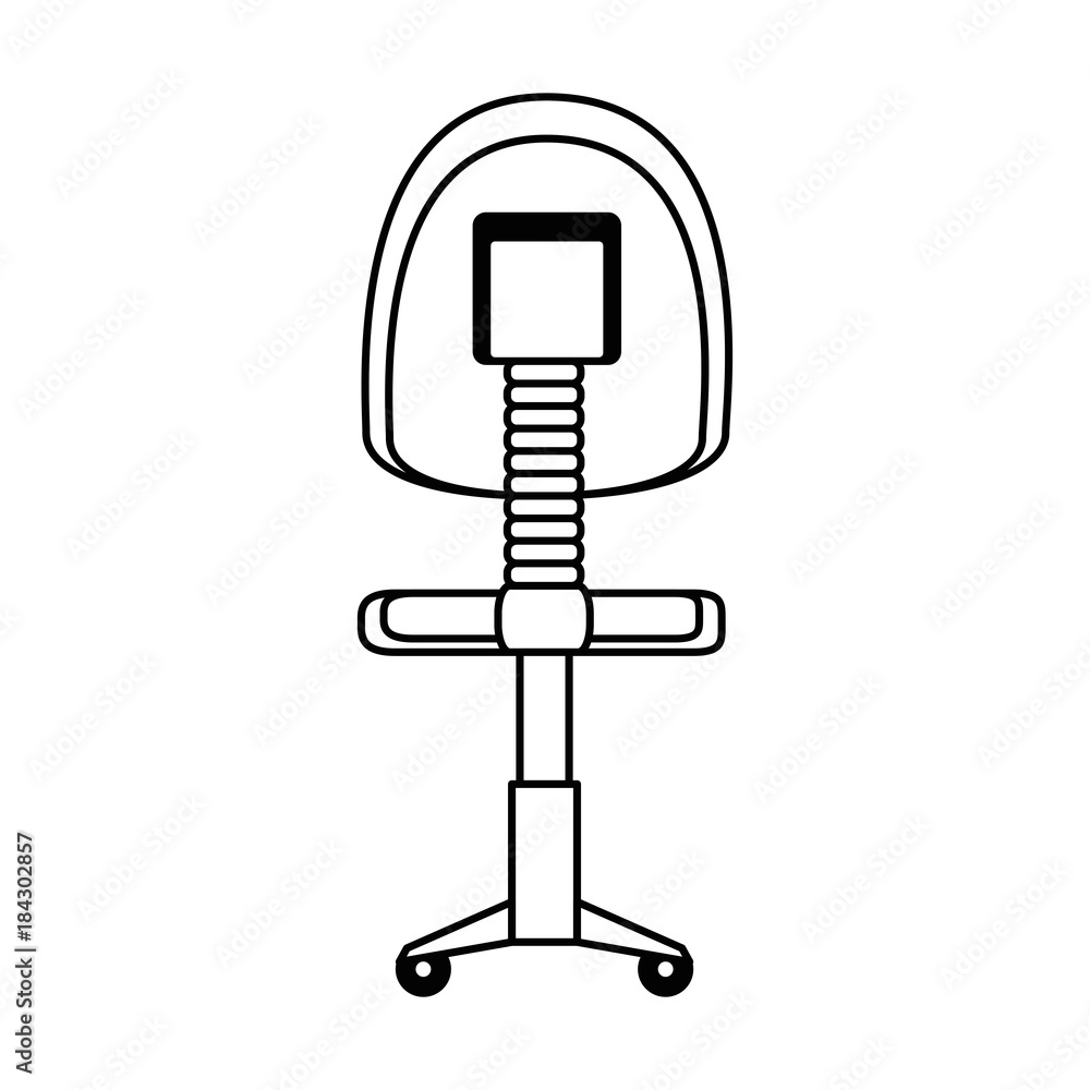 office chair isolated icon office chair isolated icon