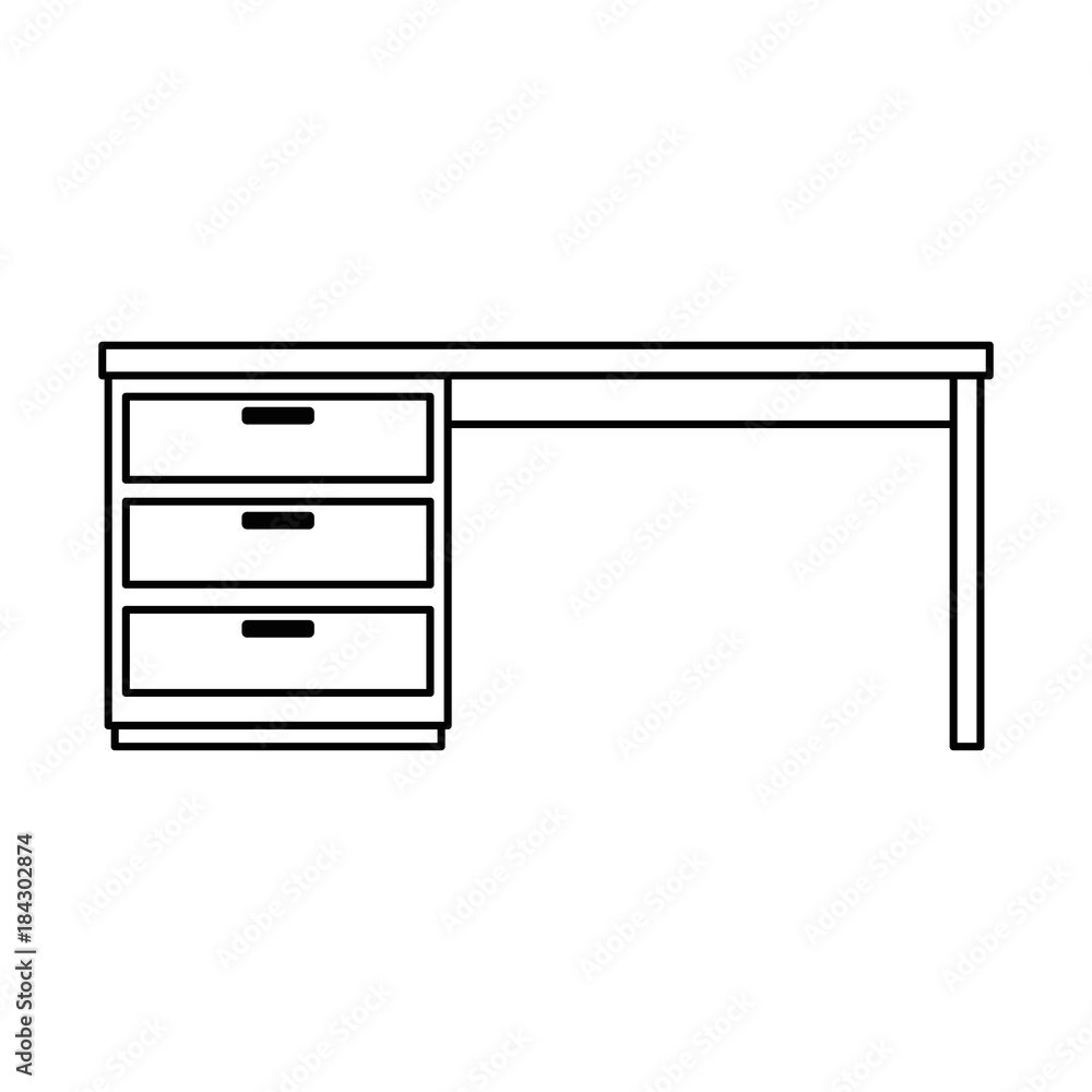 office desk isolated icon office desk isolated icon