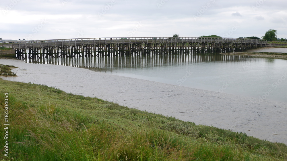 Fototapeta premium Wooden footbridge at Shoreham in Sussex