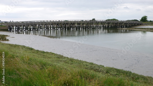 Wooden footbridge at Shoreham in Sussex