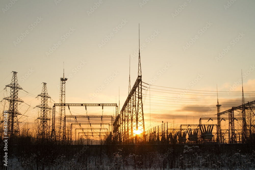 Electrical substation.