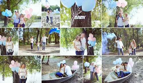 Wallpaper Mural Collage. A pregnant woman with a family. Torontodigital.ca