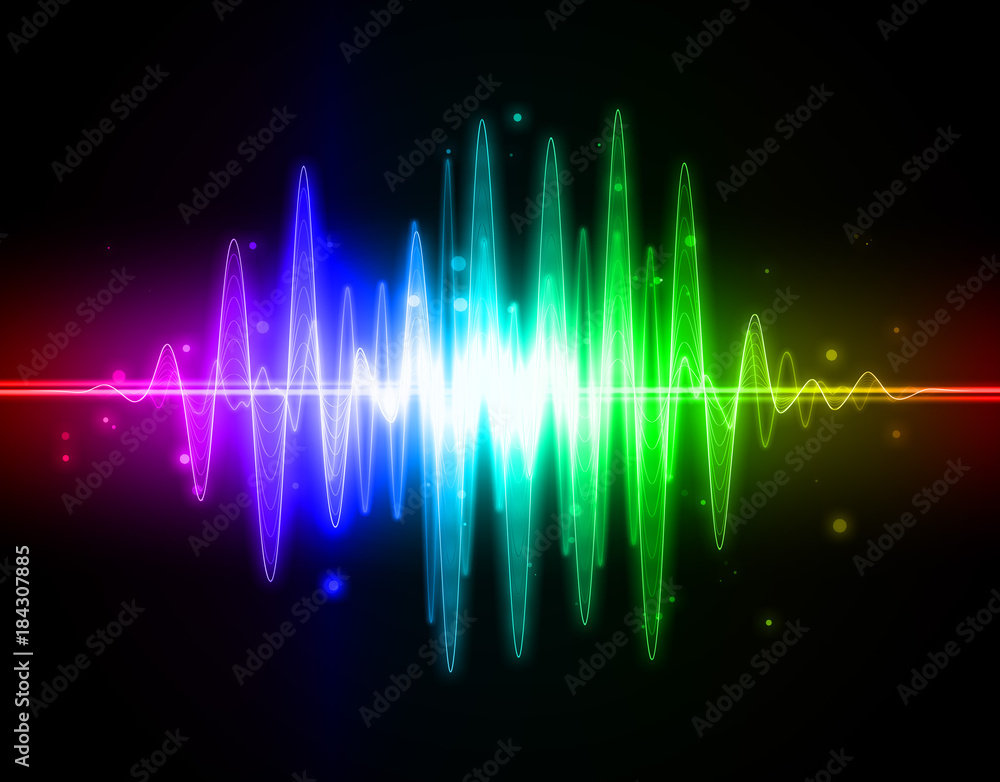 Abstract audio spectrum waveform