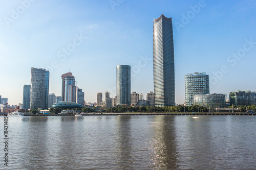 Skyline view of Shanghai skyscraper, China © Alexey Pelikh