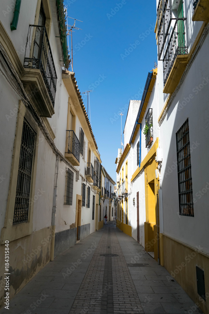 View of walking street near Mesquite de Cordoba, Spain