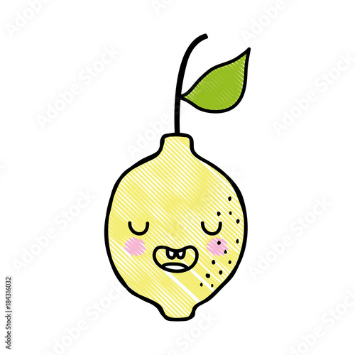 grated cute lemon kawaii funny fruit