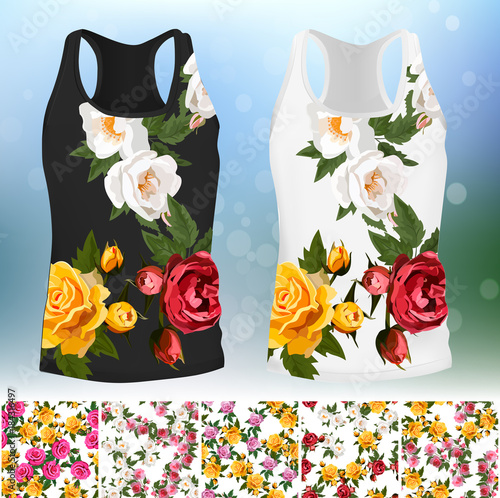 T-shirt with an trendy rose design