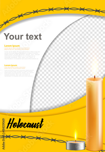 Vector illustration for the Holocaust Remembrance Day.
