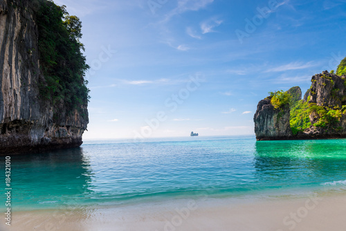 vacation at sea - beautiful bay of Hong Island. a popular tourist destination in Thailand