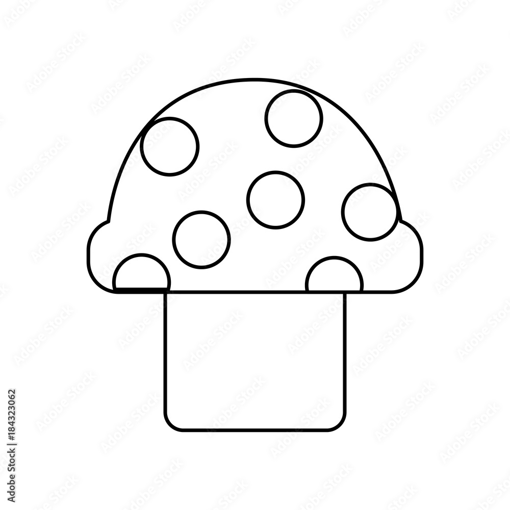 video game mushroom entertaining element play vector illustration outline image video game mushroom entertaining element play vector illustration outline image